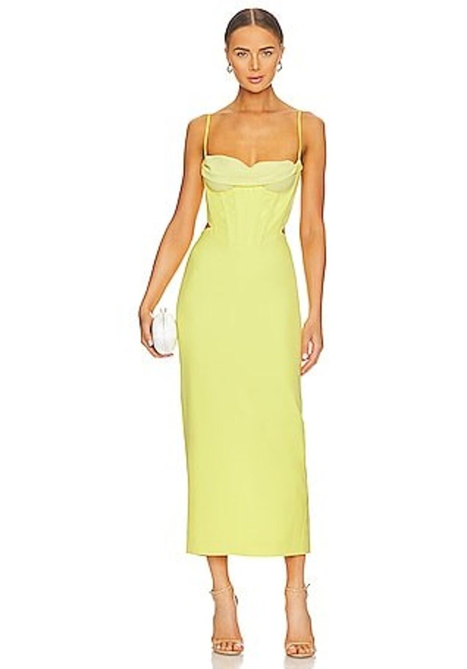 Bardot Martini Midi Dress in Limoncello - 2